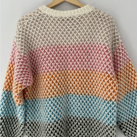 Stine Goya Jodi Moss Knit Size Small Oversized Striped Mohair - Picture 9 of 13